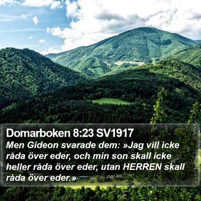 Domarboken 8:23 SV1917 Bible Verse Image