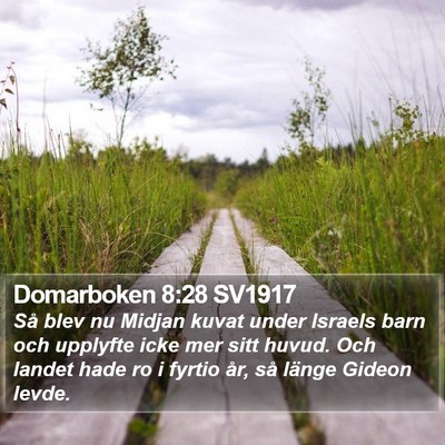 Domarboken 8:28 SV1917 Bible Verse Image