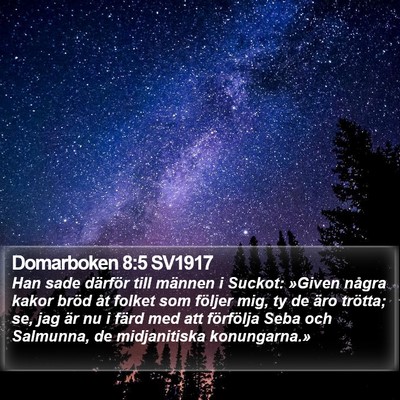 Domarboken 8:5 SV1917 Bible Verse Image