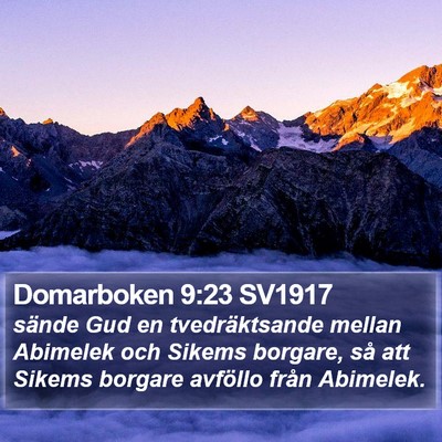 Domarboken 9:23 SV1917 Bible Verse Image