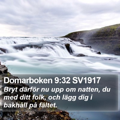 Domarboken 9:32 SV1917 Bible Verse Image