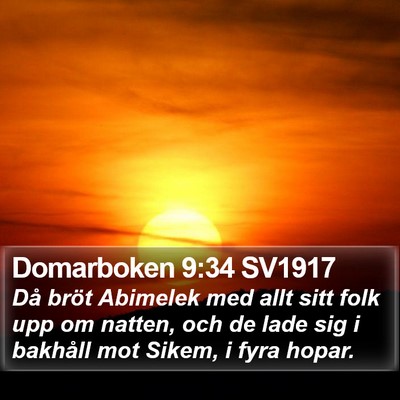 Domarboken 9:34 SV1917 Bible Verse Image