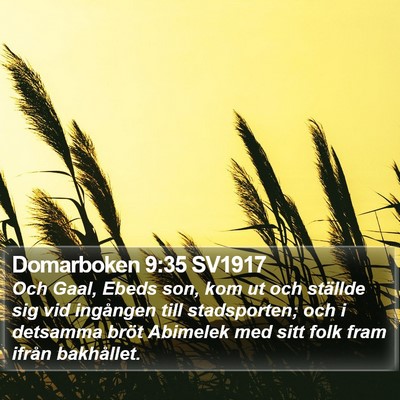 Domarboken 9:35 SV1917 Bible Verse Image