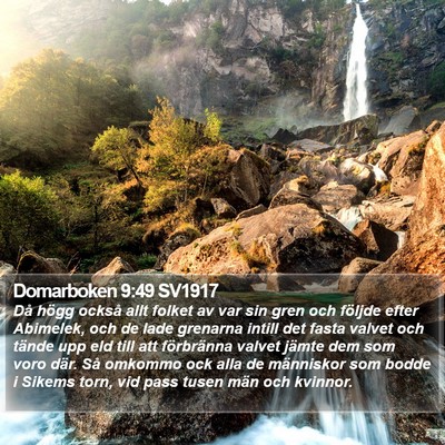 Domarboken 9:49 SV1917 Bible Verse Image
