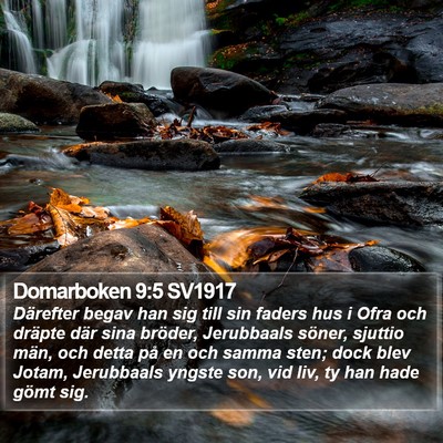 Domarboken 9:5 SV1917 Bible Verse Image