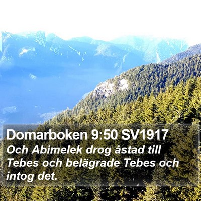 Domarboken 9:50 SV1917 Bible Verse Image