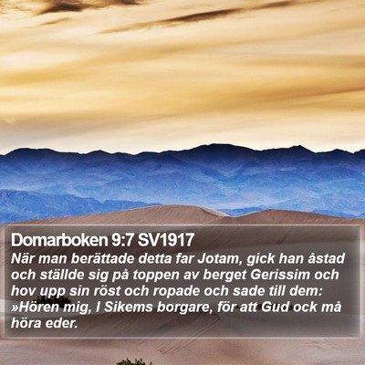 Domarboken 9:7 SV1917 Bible Verse Image