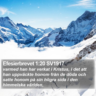 Efesierbrevet 1:20 SV1917 Bible Verse Image