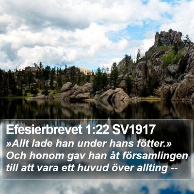 Efesierbrevet 1:22 SV1917 Bible Verse Image
