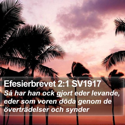 Efesierbrevet 2:1 SV1917 Bible Verse Image