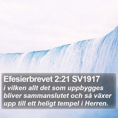 Efesierbrevet 2:21 SV1917 Bible Verse Image