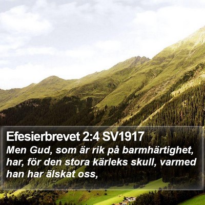 Efesierbrevet 2:4 SV1917 Bible Verse Image