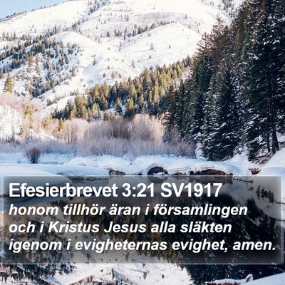 Efesierbrevet 3:21 SV1917 Bible Verse Image