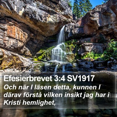 Efesierbrevet 3:4 SV1917 Bible Verse Image