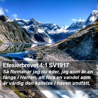 Efesierbrevet 4:1 SV1917 Bible Verse Image
