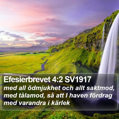 Efesierbrevet 4:2 SV1917 Bible Verse Image
