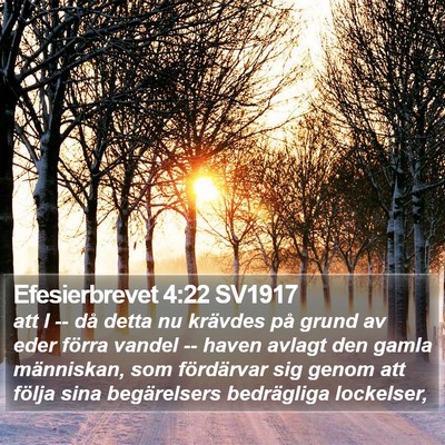 Efesierbrevet 4:22 SV1917 Bible Verse Image