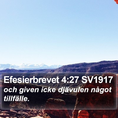 Efesierbrevet 4:27 SV1917 Bible Verse Image