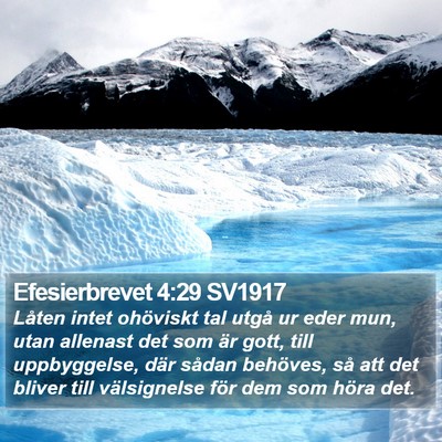 Efesierbrevet 4:29 SV1917 Bible Verse Image