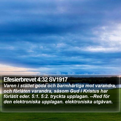 Efesierbrevet 4:32 SV1917 Bible Verse Image