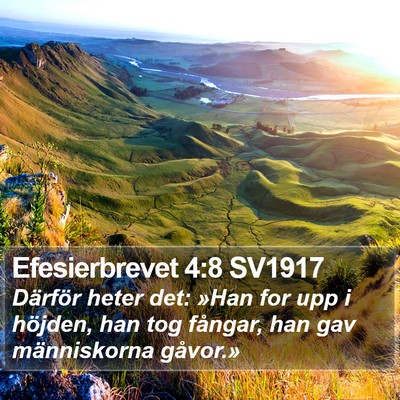 Efesierbrevet 4:8 SV1917 Bible Verse Image