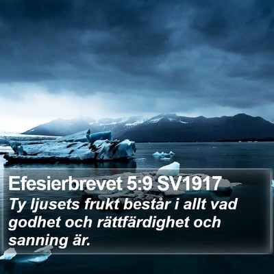 Efesierbrevet 5:9 SV1917 Bible Verse Image