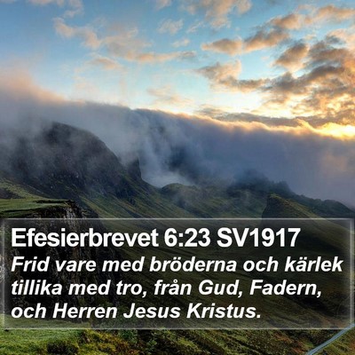 Efesierbrevet 6:23 SV1917 Bible Verse Image