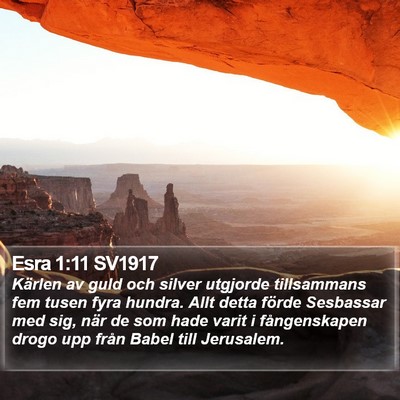 Esra 1:11 SV1917 Bible Verse Image