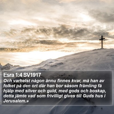 Esra 1:4 SV1917 Bible Verse Image