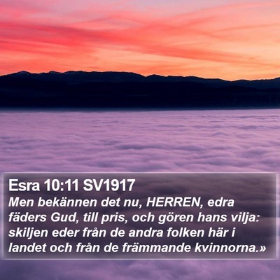 Esra 10:11 SV1917 Bible Verse Image