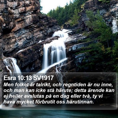 Esra 10:13 SV1917 Bible Verse Image
