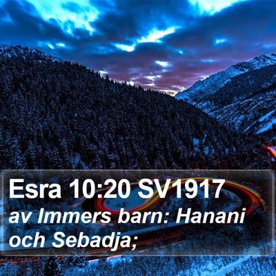 Esra 10:20 SV1917 Bible Verse Image