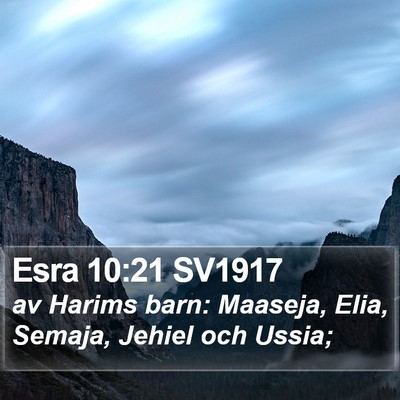 Esra 10:21 SV1917 Bible Verse Image