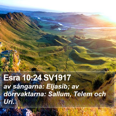 Esra 10:24 SV1917 Bible Verse Image