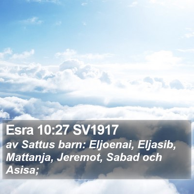 Esra 10:27 SV1917 Bible Verse Image
