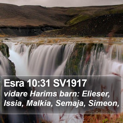 Esra 10:31 SV1917 Bible Verse Image