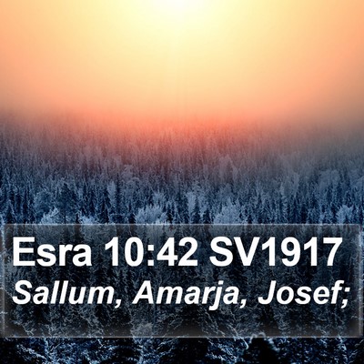 Esra 10:42 SV1917 Bible Verse Image