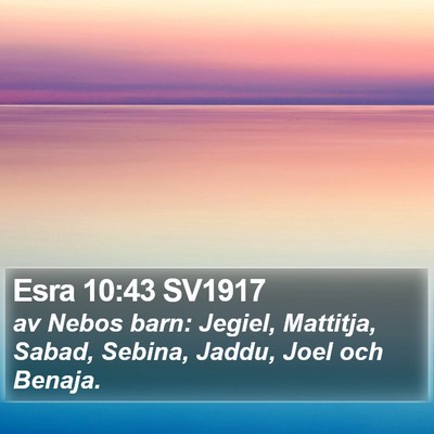Esra 10:43 SV1917 Bible Verse Image