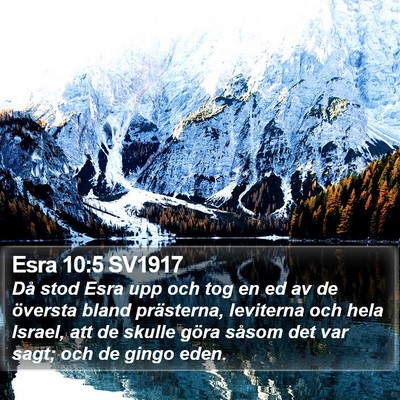 Esra 10:5 SV1917 Bible Verse Image