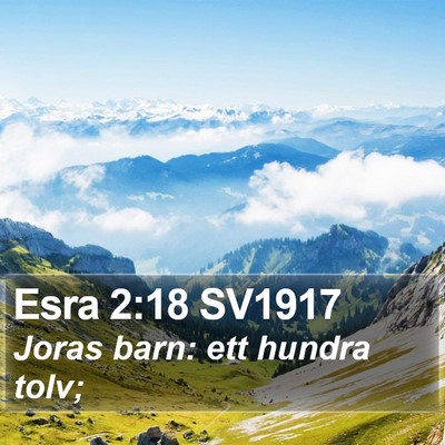 Esra 2:18 SV1917 Bible Verse Image