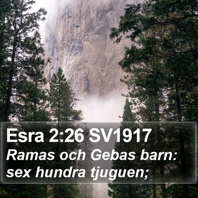 Esra 2:26 SV1917 Bible Verse Image