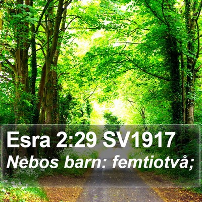 Esra 2:29 SV1917 Bible Verse Image