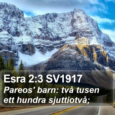 Esra 2:3 SV1917 Bible Verse Image