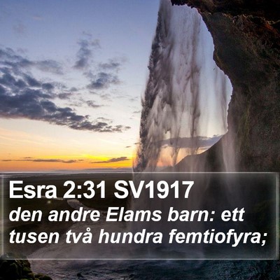 Esra 2:31 SV1917 Bible Verse Image