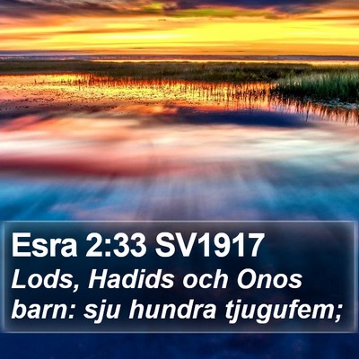 Esra 2:33 SV1917 Bible Verse Image