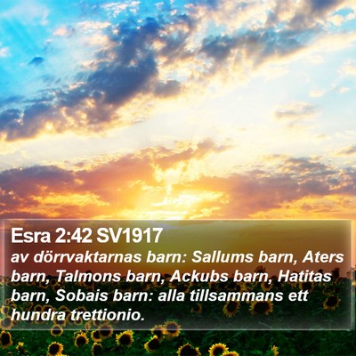 Esra 2:42 SV1917 Bible Verse Image