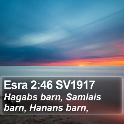 Esra 2:46 SV1917 Bible Verse Image