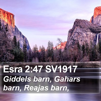 Esra 2:47 SV1917 Bible Verse Image
