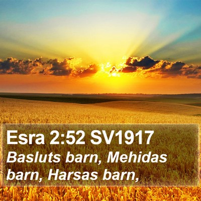 Esra 2:52 SV1917 Bible Verse Image