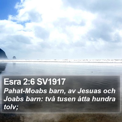 Esra 2:6 SV1917 Bible Verse Image